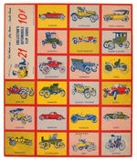"FLIP CARDS" COMPLETE SET OF FOUR UNCUT SHEETS.