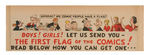 KFS "THE FIRST FLAG OF THE COMICS!" WITH FULL PAGE AD.