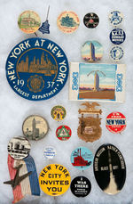 NEW YORK STATE AND NEW YORK CITY BUTTONS AND RELATED COLLECTION PRIMARILY PRE-1950s.