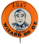 "WIZARD OF OZ" RARE LARGE SIZE MOVIE BUTTON FROM 1939.