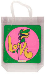 PETER MAX VINYL CARRYING CASE & HANDBAG LOT.