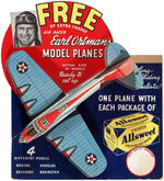 "FREE EARL ORTMAN'S MODEL PLANES!" STORE COUNTER DIE-CUT DISPLAY.