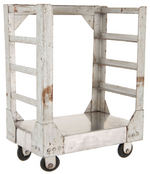 SALESMAN’S SAMPLE CAST METAL INDUSTRIAL CART PAIR.