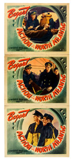 HUMPHREY BOGART “ACTION IN THE NORTH ATLANTIC” LOBBY CARD NEAR SET.