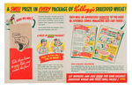 “KELLOGG’S SHREDDED WHEAT COMIC CHARACTER HOT IRON TRANSFERS” PROMO FOLDER.