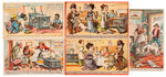 STOVE AND STOVE POLISH LOT OF 11 TRADE CARDS.