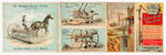 FARM EQUIPMENT AND RELATED LOT OF FIVE TRADE CARDS AND THREE FOLDERS.