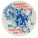 YIPPIE PARTY ANTI-NIXON GOP 1976 CONVENTION PROTEST BUTTON.