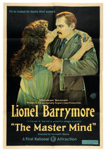 LIONEL BARRYMORE “THE MASTER MIND” MOVIE POSTER.