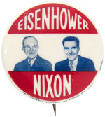 CLASSIC "EISENHOWER NIXON" JUGATE BUTTON.