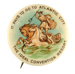 KING NEPTUNE EARLY ATLANTIC CITY PROMOTIONAL CIRCA 1900 DIFFERENT DESIGN THAN IN AUCTION #192.