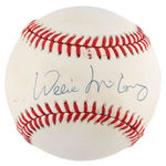 BASEBALL'S 500 HOME RUN CLUB SIGNED BASEBALL TRIO.