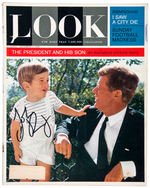 JOHN KENNEDY JR. SIGNED LOOK MAGAZINE WITH JSA CERTIFICATE.