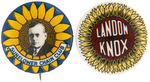 PAIR OF SCARCE LANDON BUTTONS FROM 1936 CAMPAIGN.