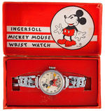 "INGERSOLL MICKEY MOUSE WRIST WATCH" FIRST VERSION IN 1933 CHICAGO EXPOSITION BOX.