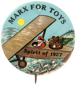 OUTSTANDING SANTA RARITY COMBINING LINDBERGH 1927 THEME AND ISSUED BY “MARX FOR TOYS.”
