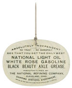 "NATIONAL LIGHT OIL" BARREL SHAPED EARLY CELLO FLIP.