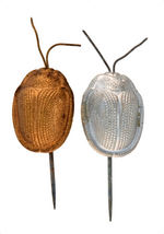 MATCHING GOLD BUG AND SILVER BUG STICKPIN PAIR.