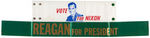 "VOTE FOR NIXON" FABRIC ARM BAND AND "REAGAN FOR PRESIDENT" SASH.