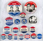 NIXON 1960 BUTTONS INCLUDING JUGATE USED ONLY IN PENNSYLVANIA AND OTHER UNCOMMON ITEMS.