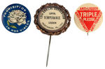 EIGHT BUTTONS AND ONE STICKPIN FAVORING PROHIBITION C. 1898-1918.