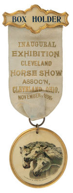 "BOX HOLDER INAUGURAL EXHIBITION CLEVELAND HORSE SHOW" 1896.