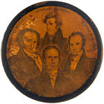 JACKSON/VAN BUREN & CLAY/WEBSTER SNUFF BOX POSSIBLY MADE IN ANTICIPATION OF 1832 ELECTION.