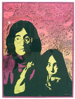 JOHN LENNON AND YOKO ONO "INNOCENCE IS INVULNERABLE" PSYCHEDELIC BLACK LIGHT POSTER.