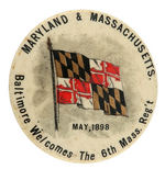 MASSACHUSETTS REGIMENT MET BY BALTIMORE CIVIL WAR MOB AND THEN IN 1898 HONORED AS HEROES.
