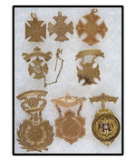 GOLD 10K AWARDS EIGHT PIECES DATED PRE-1900.