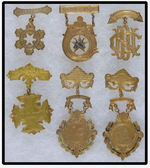 GOLD 10K AWARD SIX BADGES C. 1890s.