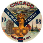 "CHICAGO 1908" SUPERB CITY PROMOTIONAL BUTTON.