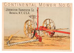 “JOHNSTON HARVESTER CO.” LINEN MOUNTED 19TH CENTURY POSTER.