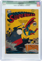 "SUPERMAN" #13 NOVEMBER-DECEMBER 1941 CGC QUALIFIED 3.0 GOOD/VG.