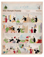 “THE BUNGLE FAMILY” 1926 HAND COLORED FULL SUNDAY PAGE ORIGINAL ART.