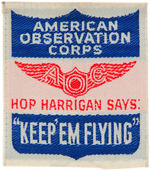 HOP HARRIGAN AMERICAN OBSERVATION CORPS KIT WITH LAFAYETTE STREET ADDRESS.