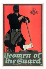 "THE YEOMEN OF THE GUARD OR THE MERRYMAN AND HIS MAID" THEATER POSTER.