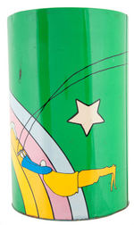 PETER MAX LARGE TRASH CAN.