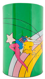 PETER MAX LARGE TRASH CAN.