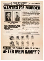 "HITLER WANTED FOR MURDER" POSTER.