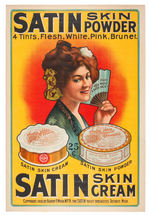 "SATIN SKIN POWDER/SATIN SKIN CREAM" LINEN BACKED POSTER.