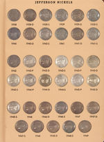 5C JEFFERSON NICKEL SET 1938-1999 AU-PROOF.