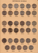 5C JEFFERSON NICKEL SET 1938-1999 AU-PROOF.