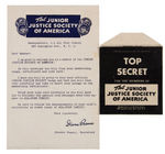 "THE JUNIOR JUSTICE SOCIETY OF AMERICA" 1948 CLUB KIT ITEMS.