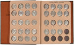 NEAR COMPLETE SET OF FRANKLIN HALF DOLLARS 1948-1963 AU-PROOF.