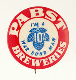 RARE "PABST BREWERIES 10% WAR BOND MAN."