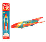 "SPACE SHIP NO. X-5" BOXED FRICTION TOY.