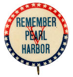 RARE "REMEMBER PEARL HARBOR" WITH "V" SYMBOL.