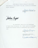 JACKIE COOPER SIGNED MEETING MINUTES REPORT.