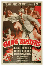 "GANG BUSTERS/LAW AND ORDER/CHAPTER 13" MOVIE SERIAL POSTER.